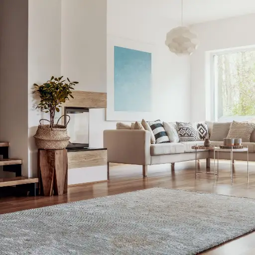 Interior photo of clean and organized home